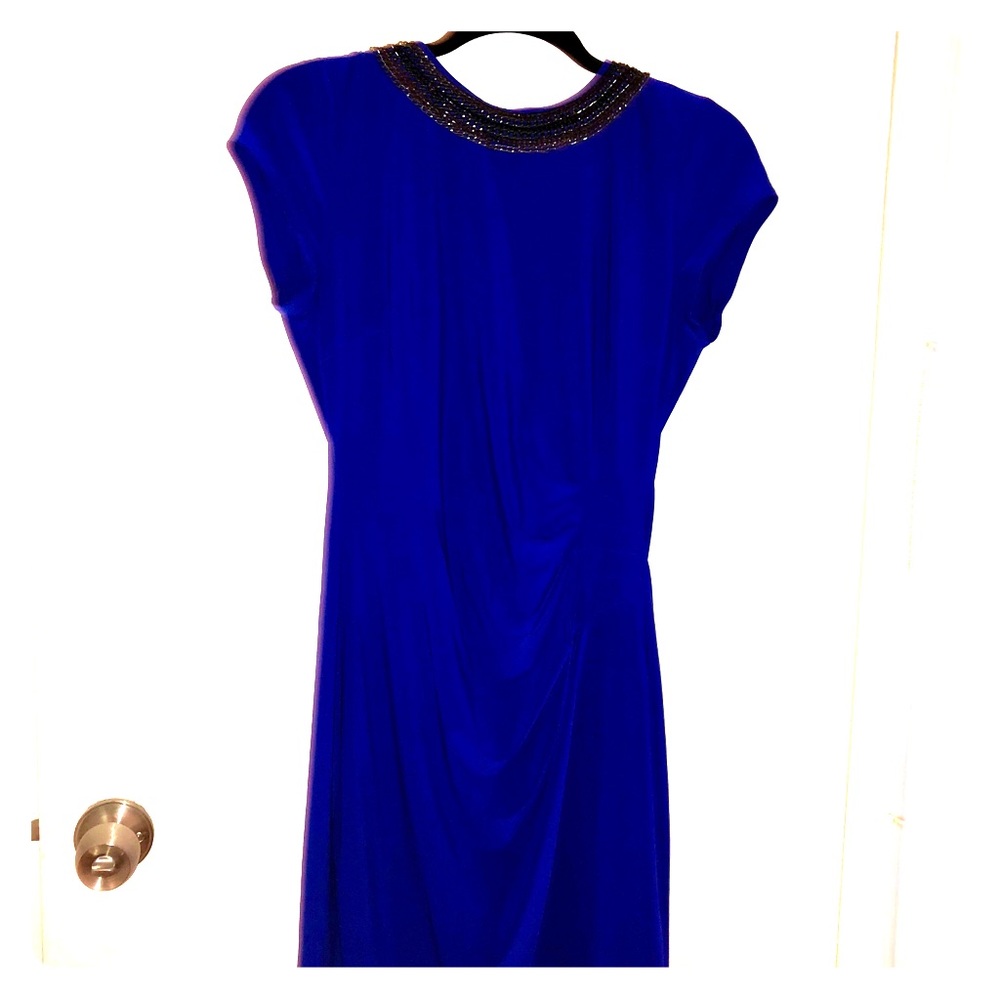 Cache blue dress chain detail